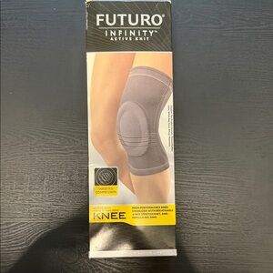 Futuro Gray Knit Knee Support with Patella Pad